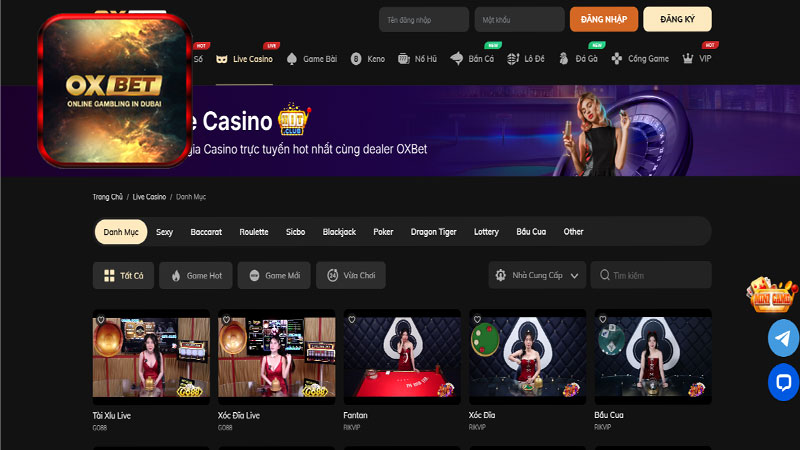 Tổng quan về casino Oxbet