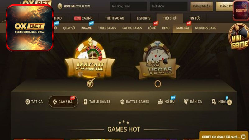 Những ký hiệu tại sảnh game bài Oxbet mà cược thủ cần nắm rõ